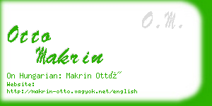 otto makrin business card